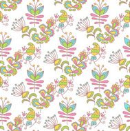 Beautiful seamless pattern with flowers on a white background N3