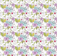 Beautiful seamless pattern with flowers on a white background N5