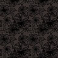 Seamless background of flowers on a dark N2