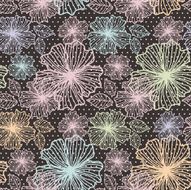 Seamless background of flowers on a dark mottled N2