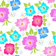 Seamless pattern with poppies on a white background N4