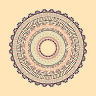 Ethnic Aztec circle ornament N2