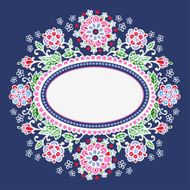 Oval Frame With Flowers N2