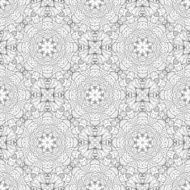 Vector Seamless Abstract Black and White Tribal Pattern N104