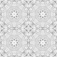 Vector Seamless Abstract Black and White Tribal Pattern N105