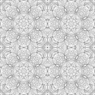 Vector Seamless Abstract Black and White Tribal Pattern N107