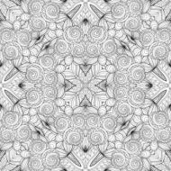 Vector Seamless Abstract Black and White Tribal Pattern N109