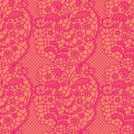 Pink lace vector fabric seamless pattern