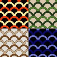 Set of seamless backgrounds in Victorian style