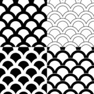 Set of seamless backgrounds in Victorian style N2