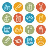Cosmetics Line Icons