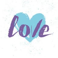 Vector vintage texture Hand lettering greeting card LOVE