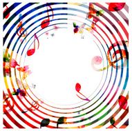 Colorful background with music notes N2