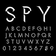 alphabetic fonts and numbers N3