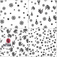 Set of simple Christmas patterns