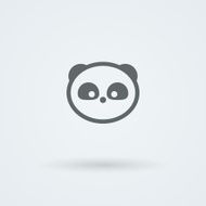 Simple minimalist icon with a muzzle of panda