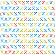 Blue Red and Green Abstract Shapes Lines on White Background