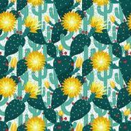 seamless pattern from cactuses