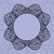 Elegant doily on lace gentle background