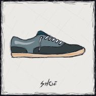 Sketch color illustration Sign Shoes N3