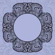 Elegant doily on lace gentle background N2