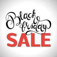 Black friday sale Vector hand-drawing Lettering