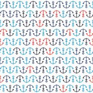 Blue and Red Anchors on White Background