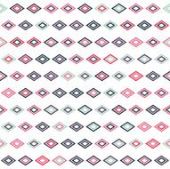 Flat Red Blue and Green Diamond on White Background