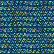 Colorful Ice Cream Pattern on Blue Background