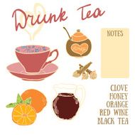 Delicious autumn drunk tea recipe with red wine and honey N2