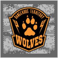 Wolves - military label badges and design elements N10