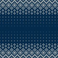 Fair Isle Style Seamless Knitted Pattern Christmas Background