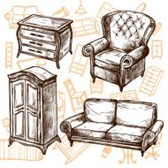 Furniture Sketch Seamless Concept N2
