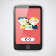 Valentine Shopping flat icon with long shadow eps10 N2