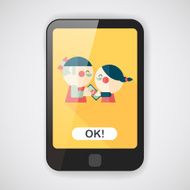 Valentine Shopping flat icon with long shadow eps10 N6