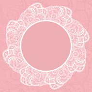 Elegant doily on lace gentle background N3
