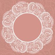 Elegant doily on lace gentle background N4