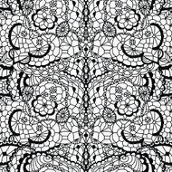Lace seamless pattern with flowers N12