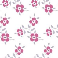 Seamless floral pattern Marsala flowers leaves foliage