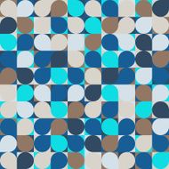 vector circle mosaic seamless pattern background