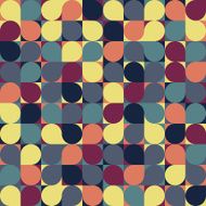 vector circle mosaic seamless pattern background N3