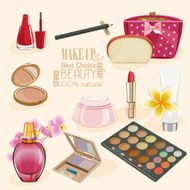 Highly detailed cosmetics icons set N2