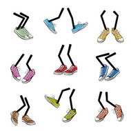 Cartoon walking feet