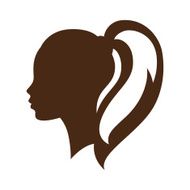 Woman silhouette concept emblem of beauty or hairdressing salon N5