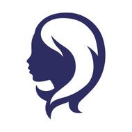 Woman silhouette concept emblem of beauty or hairdressing salon N6