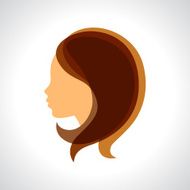 Woman silhouette concept emblem of beauty or hairdressing salon N11