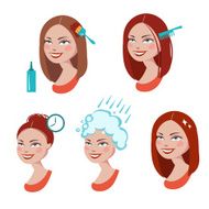 Hair dyeing process