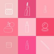 cosmetic icons - Illustration
