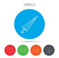 Umbrella icon Water protection sign N4