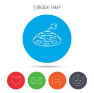 Surgical lamp icon Surgeon light sign N2